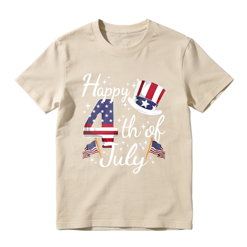 Happy 4th Of July American Flag Uncle Sam Hat Unisex Classic T-shirt