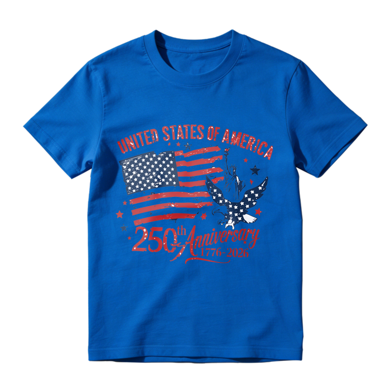 United States Of America 250th Anniversary 1776 2026 Flag And Eagle Design Unisex Classic T-shirt