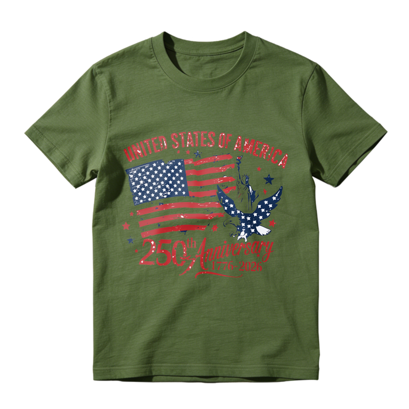 United States Of America 250th Anniversary 1776 2026 Flag And Eagle Design Unisex Classic T-shirt