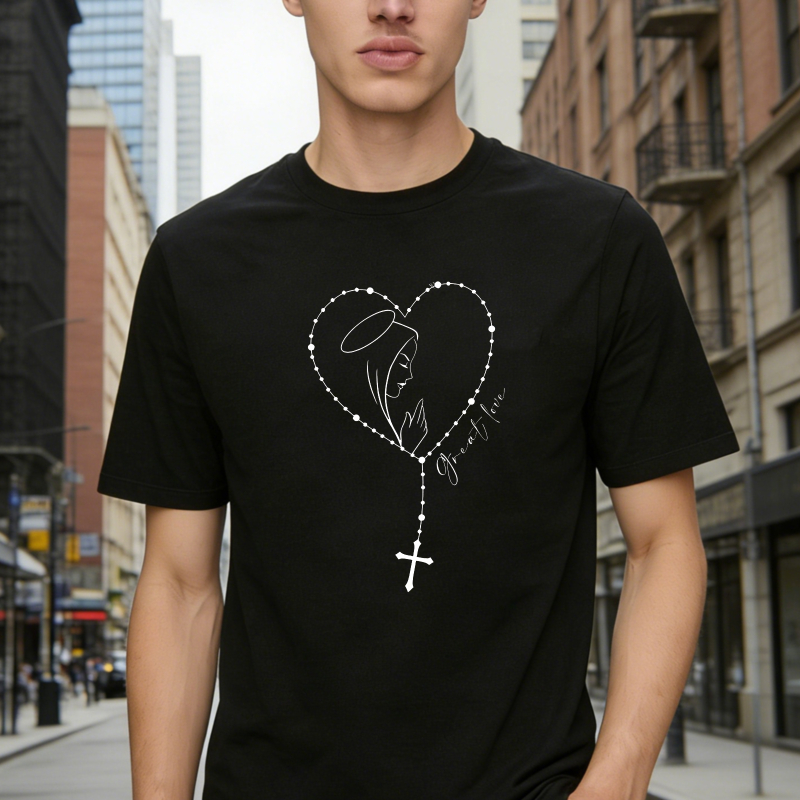 Heart Rosary Design Unisex Classic T-shirt