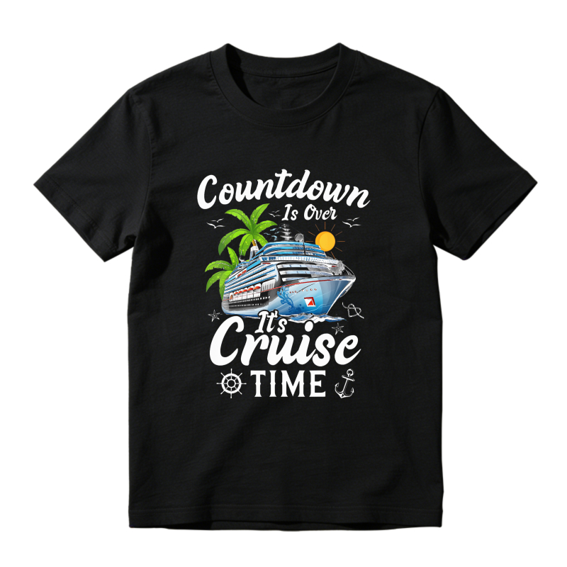 Cruise Ship Palm Tree Sunset Countdown Is Over Its Cruise Time Unisex Classic T-shirt