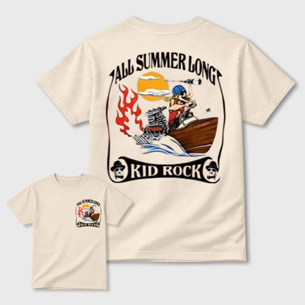 All Summer Long Kid Rock Graphic T-Shirt for Country Rock Fans