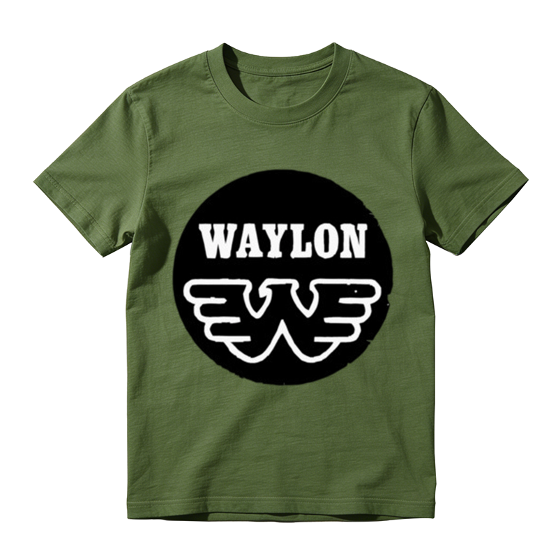 Black White Circular Badge Wing W Letter Print Casual T-shirt