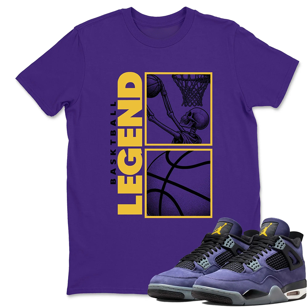 Basketball Legend TEEWAVO Sneaker Tees - Air Jordan 4 Lakeshow