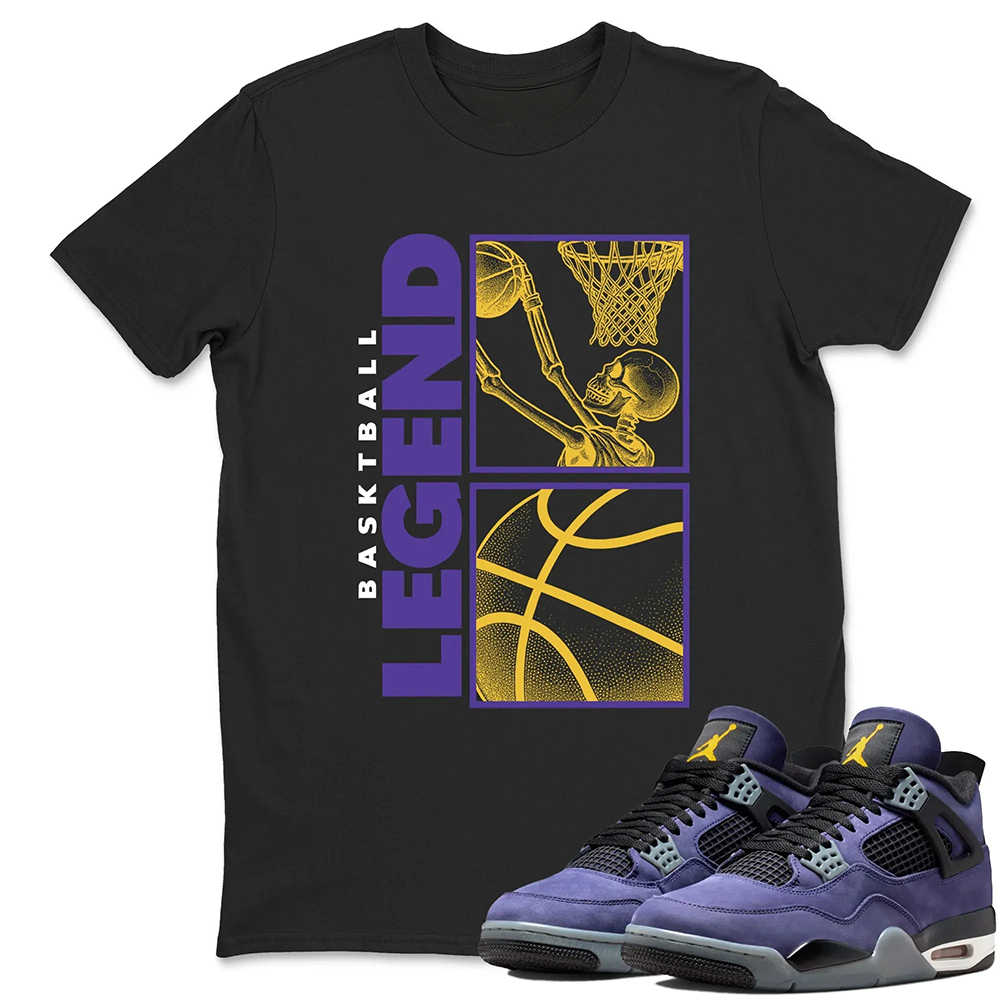 Basketball Legend TEEWAVO Sneaker Tees - Air Jordan 4 Lakeshow