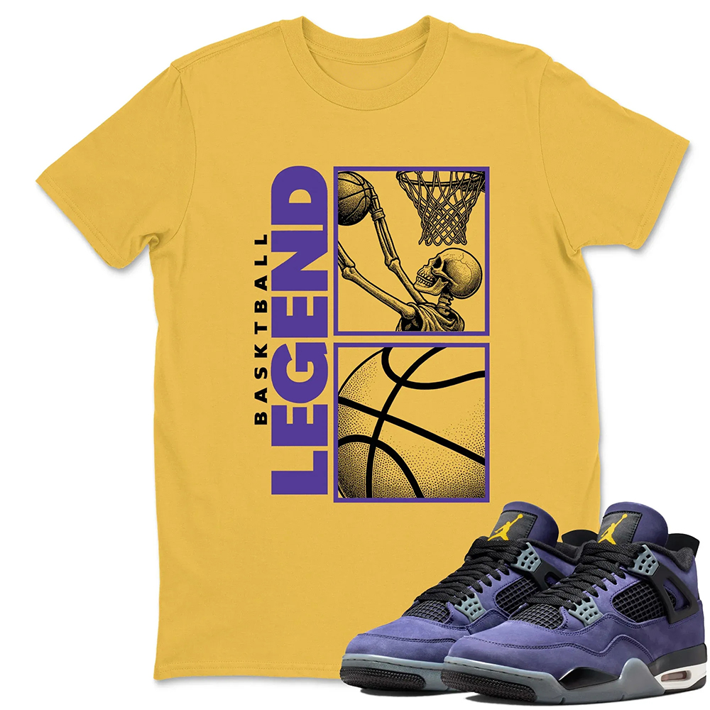 Basketball Legend TEEWAVO Sneaker Tees - Air Jordan 4 Lakeshow