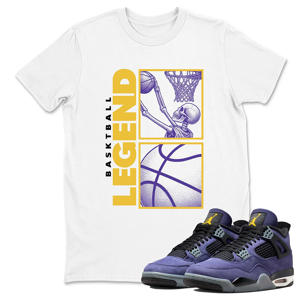 Basketball Legend TEEWAVO Sneaker Tees - Air Jordan 4 Lakeshow