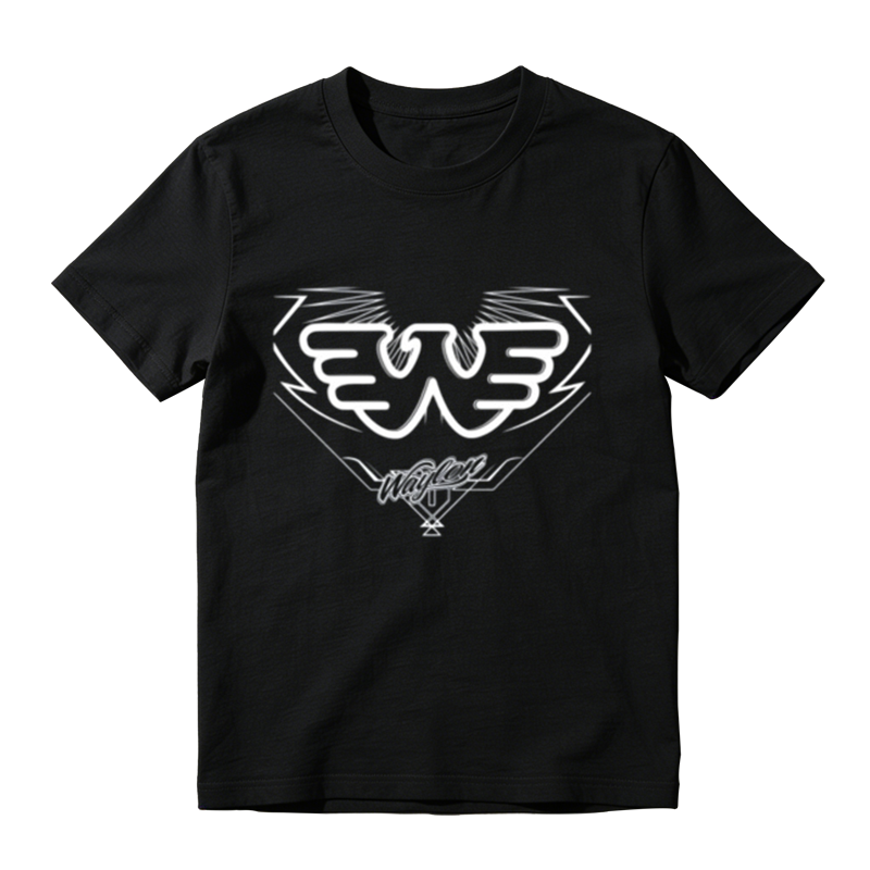 American Retro Wing W Lightning Print Casual T-shirt
