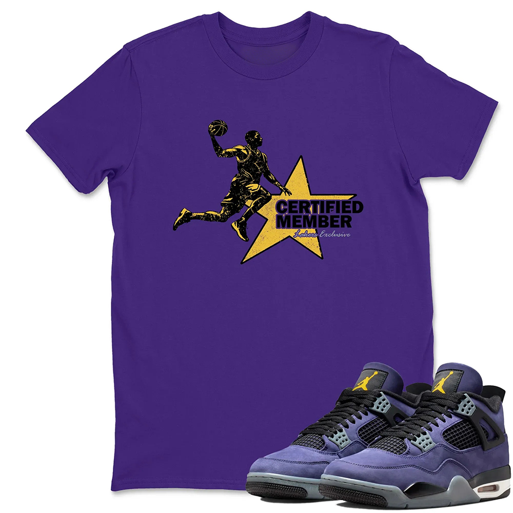 Certified Member TEEWAVO Sneaker Tees - Air Jordan 4 Lakeshow