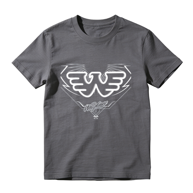 American Retro Wing W Lightning Print Casual T-shirt