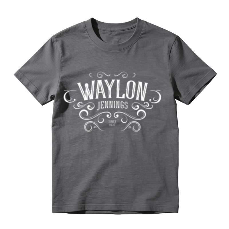 Vintage Ornate Cursive Letter Print Casual T-shirt