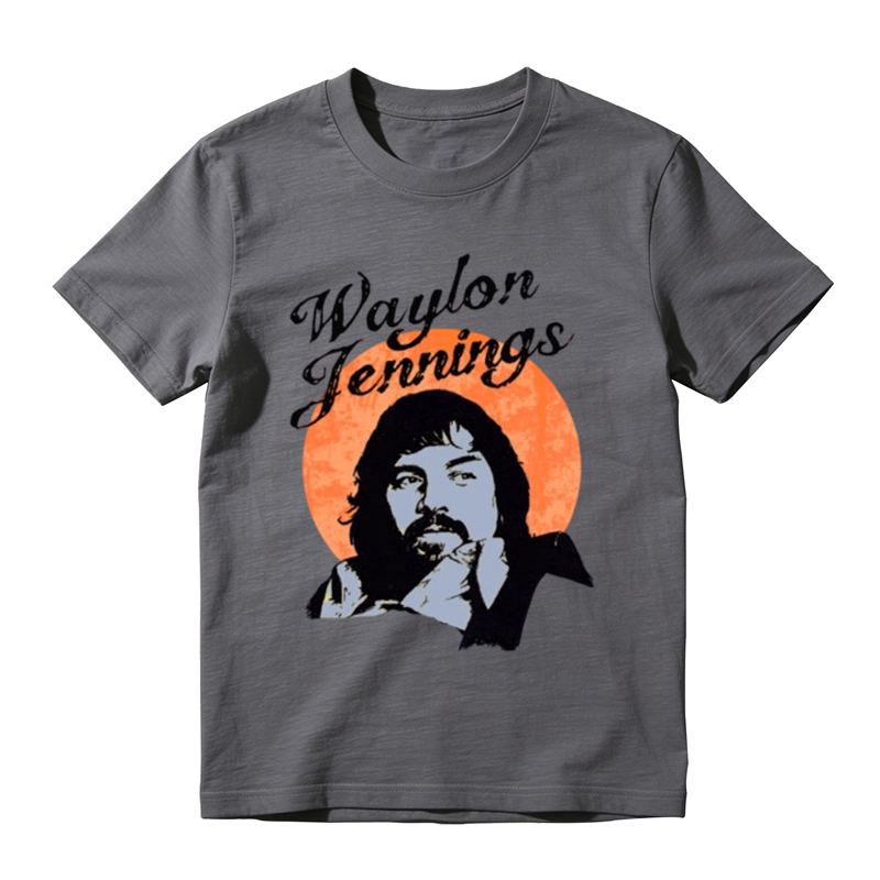 American Country Sunset Circle Portrait Handwritten Font T-shirt