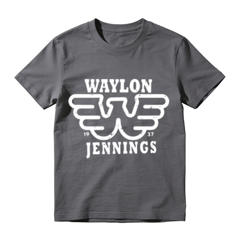 Distressed Double Layer Wing W Symbol Year Letter Print Casual T-shirt