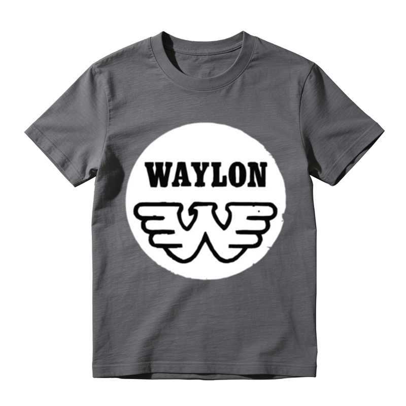 Black White Circular Badge Wing W Letter Print Casual T-shirt