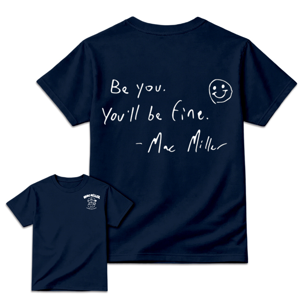 Motivational Be You Youll Be Fine Hand Drawn Text Double Sided Graphic T‑Shirt