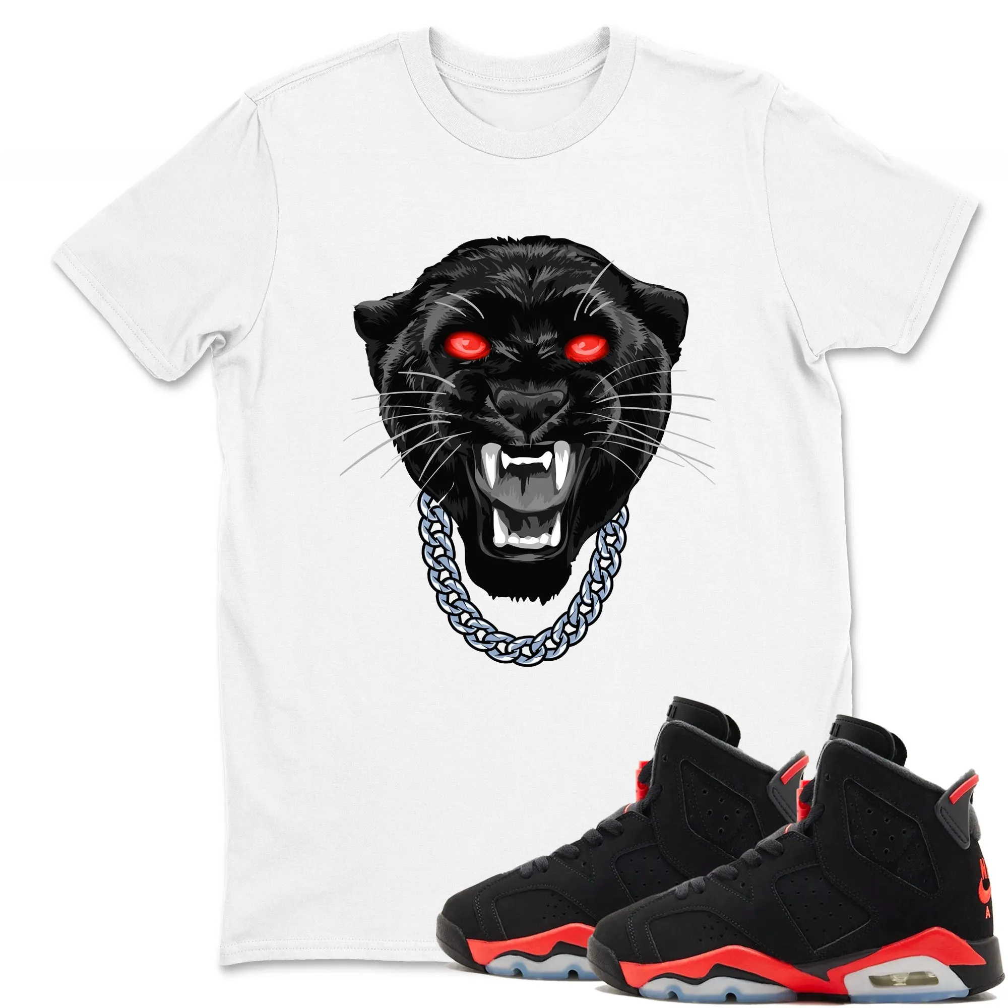 Gangster Black Cat TEEWAVO Sneaker Tees - Air Jordan 6 Reverse Infrared