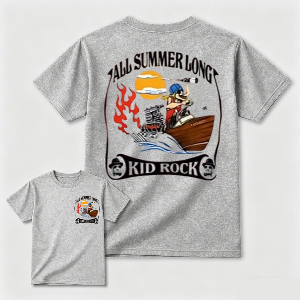 All Summer Long Kid Rock Graphic T-Shirt for Country Rock Fans