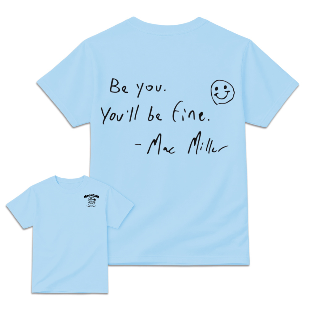 Motivational Be You Youll Be Fine Hand Drawn Text Double Sided Graphic T‑Shirt
