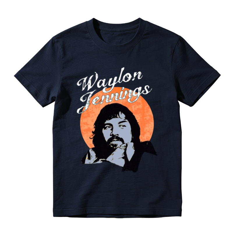 American Country Sunset Circle Portrait Handwritten Font T-shirt