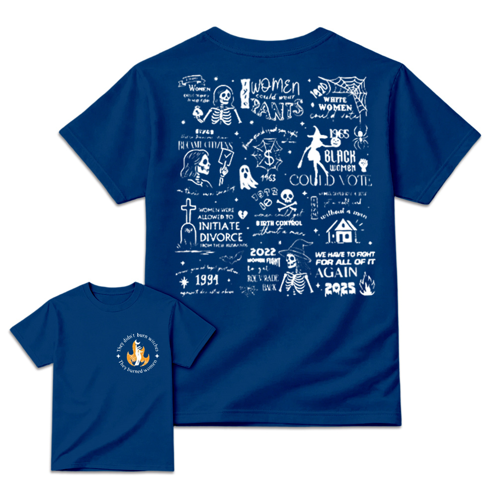 Feminist History Timeline Collage Double Sided Graphic T‑Shirt