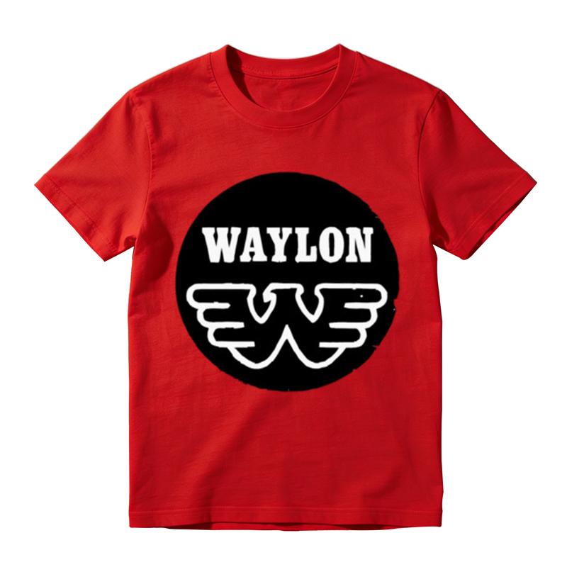 Black White Circular Badge Wing W Letter Print Casual T-shirt