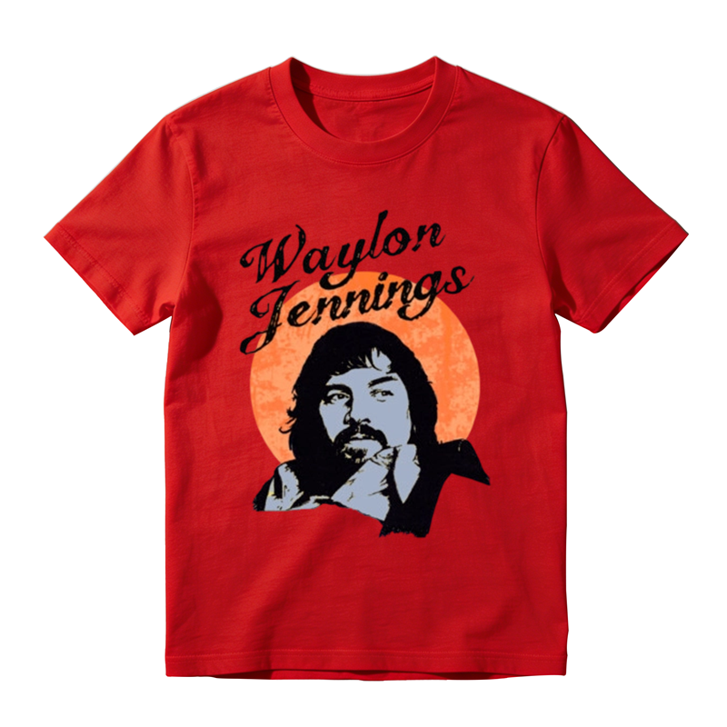 American Country Sunset Circle Portrait Handwritten Font T-shirt