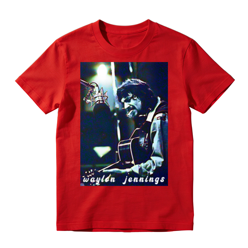 Vintage Studio Guitar Musician Film Portrait Hand Letter Print Casual T-shirt