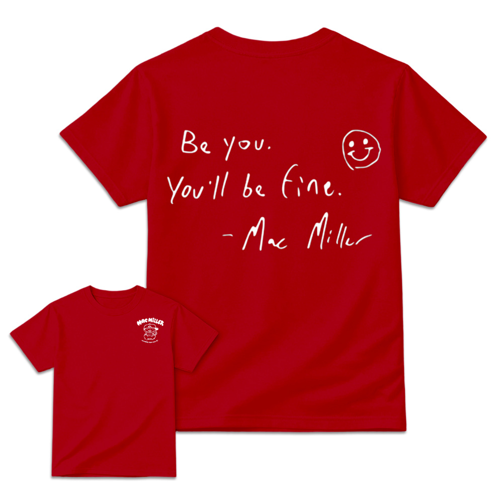 Motivational Be You Youll Be Fine Hand Drawn Text Double Sided Graphic T‑Shirt