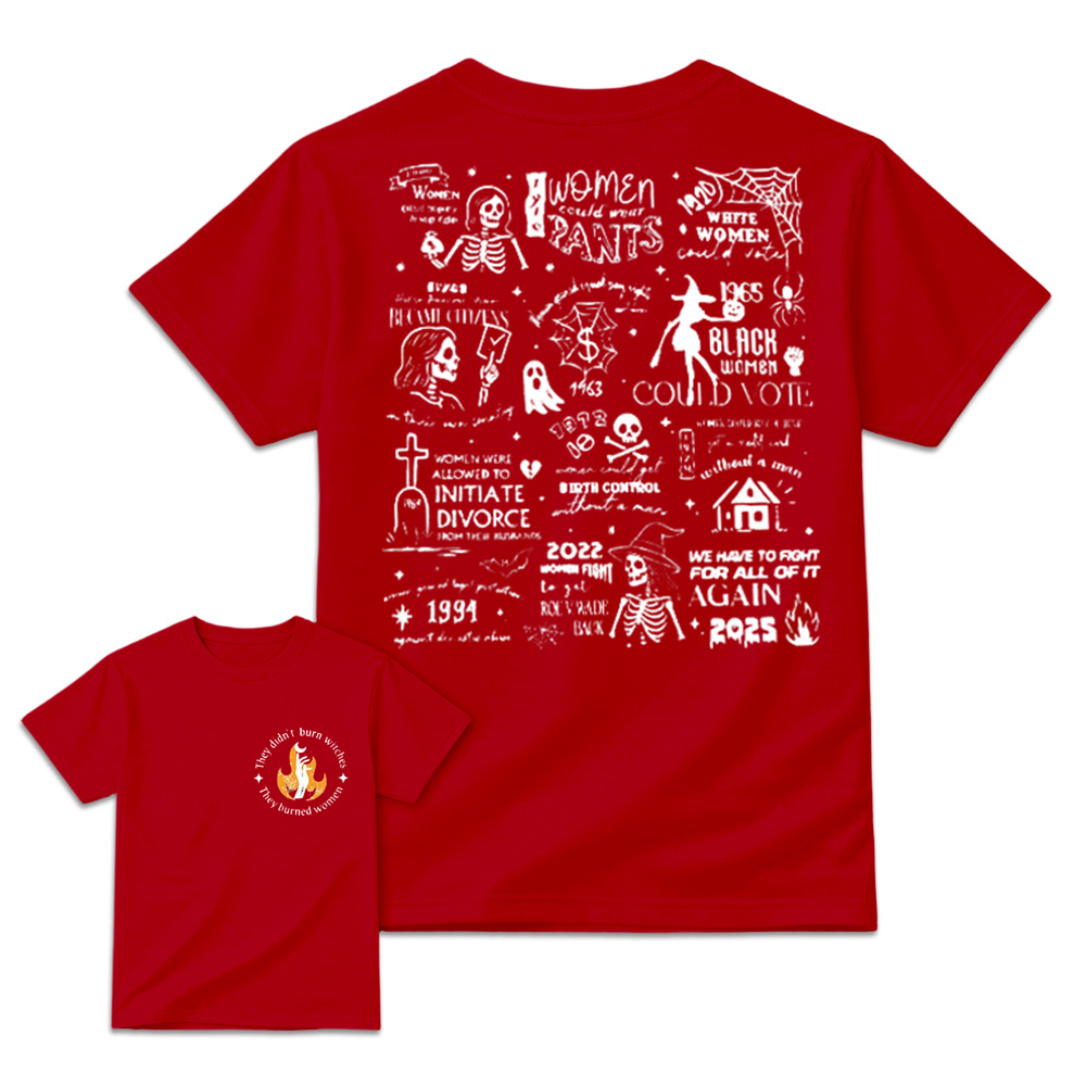 Feminist History Timeline Collage Double Sided Graphic T‑Shirt