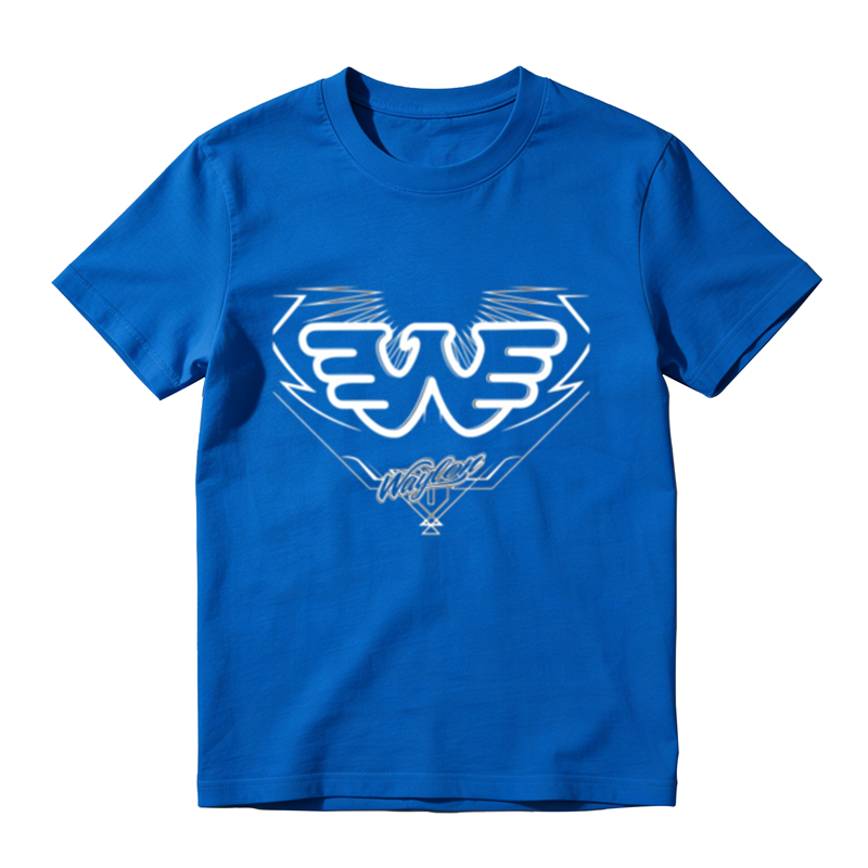 American Retro Wing W Lightning Print Casual T-shirt