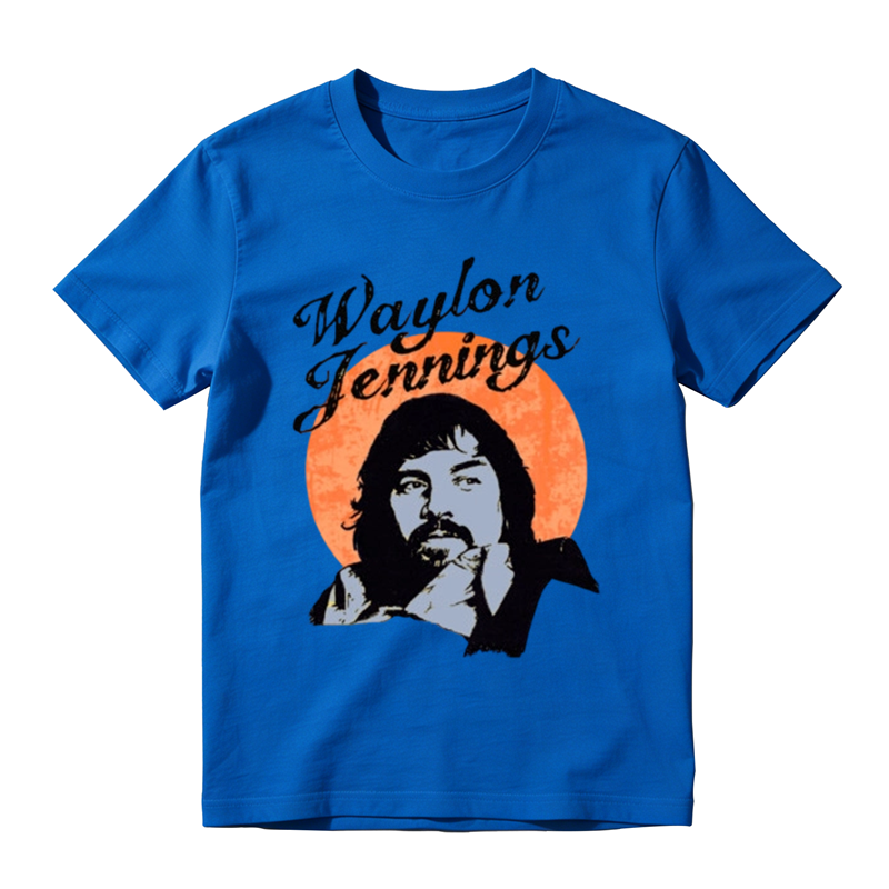 American Country Sunset Circle Portrait Handwritten Font T-shirt