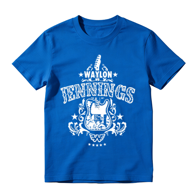 Western Retro Star Decor Guitar Script Letter Basic Tee