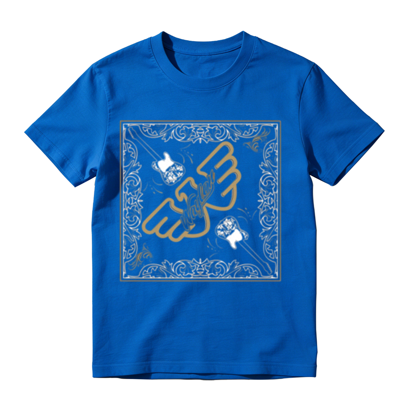 Square Vine Border Wing W Guitar Combo Print Casual T-shirt