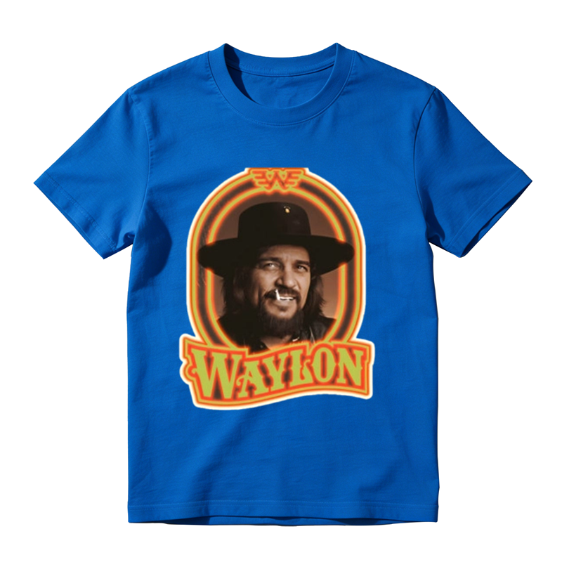 Western Retro Portrait Badge Print Casual Versatile T-shirt