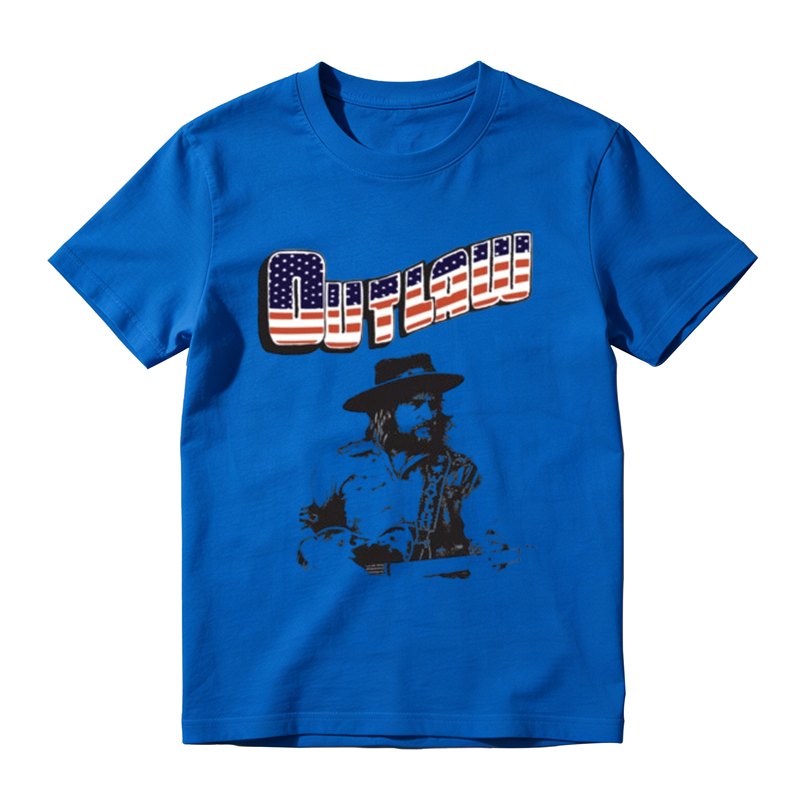 American Flag Letter Vintage Portrait Print Casual T-shirt