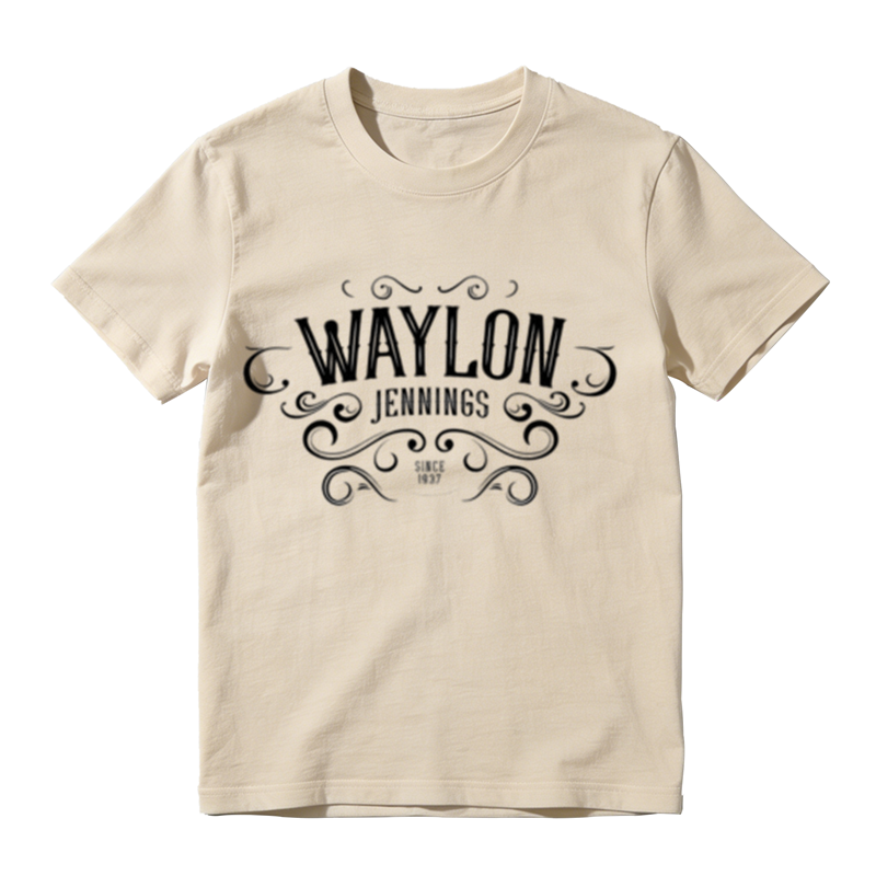 Vintage Ornate Cursive Letter Print Casual T-shirt