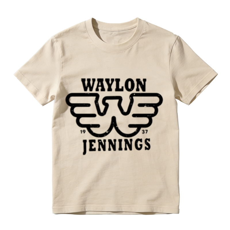 Distressed Double Layer Wing W Symbol Year Letter Print Casual T-shirt