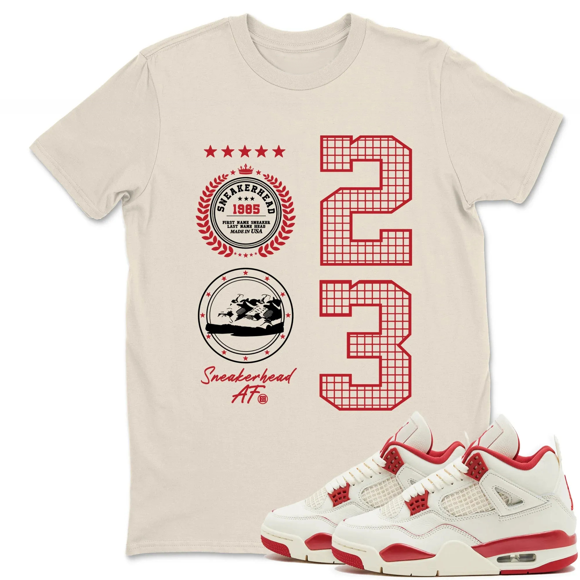Sneaker Emblem TEEWAVO Sneaker Tees - Air Jordan 4 Valentines Day