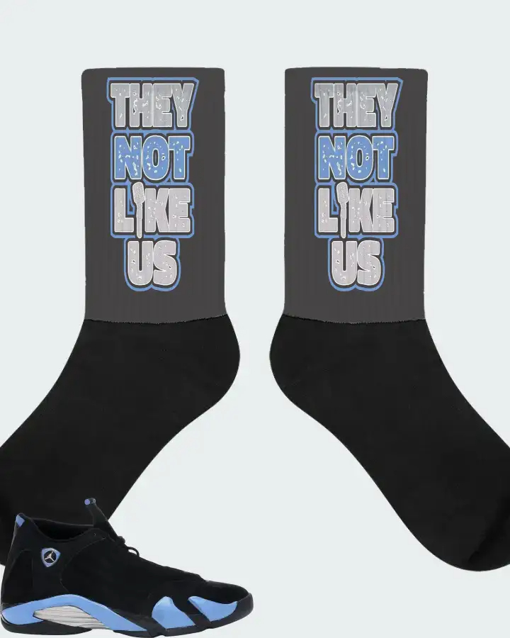 Air Jordan 14 Retro Black University Blue 2026  Sneaker Matching Socks
