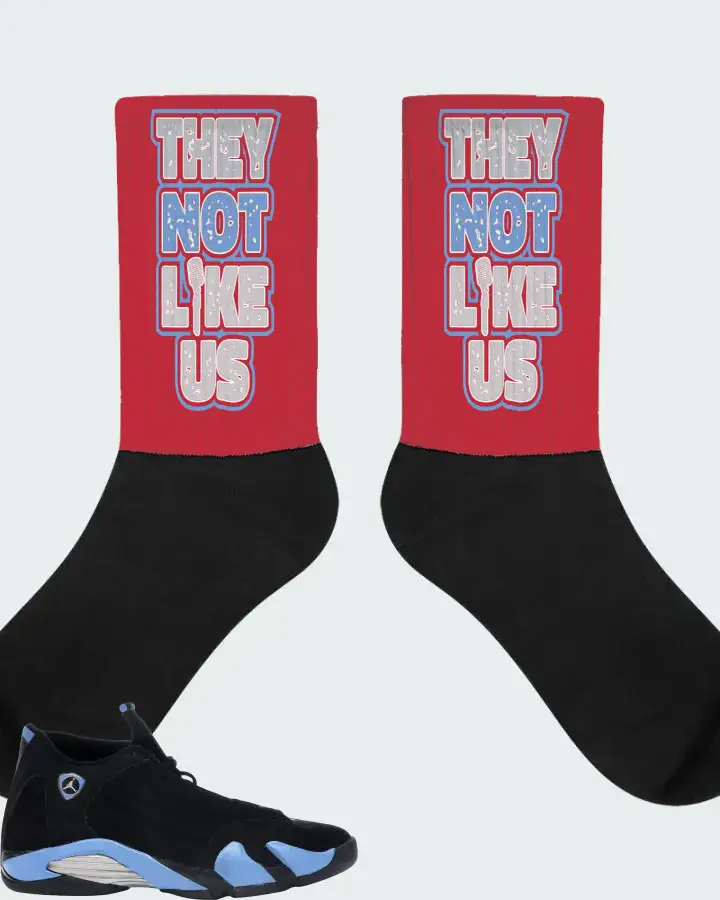 Air Jordan 14 Retro Black University Blue 2026  Sneaker Matching Socks