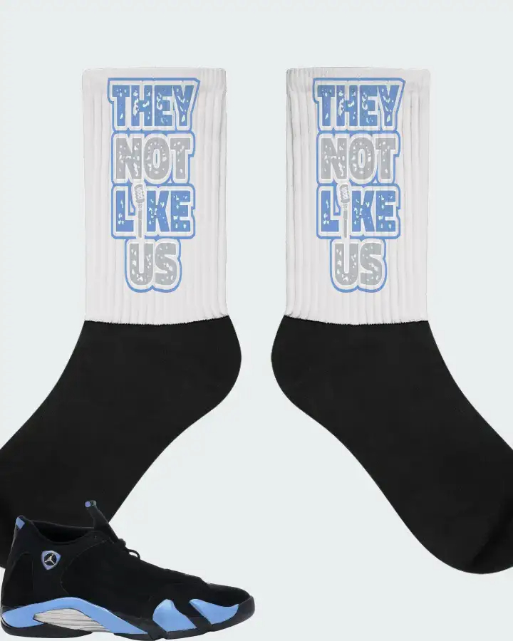 Air Jordan 14 Retro Black University Blue 2026  Sneaker Matching Socks