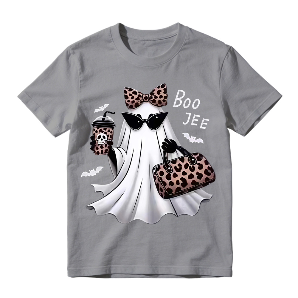 B-J Ghost Shirt Leopard Ghost Tee Ghost Coffee Shirt
