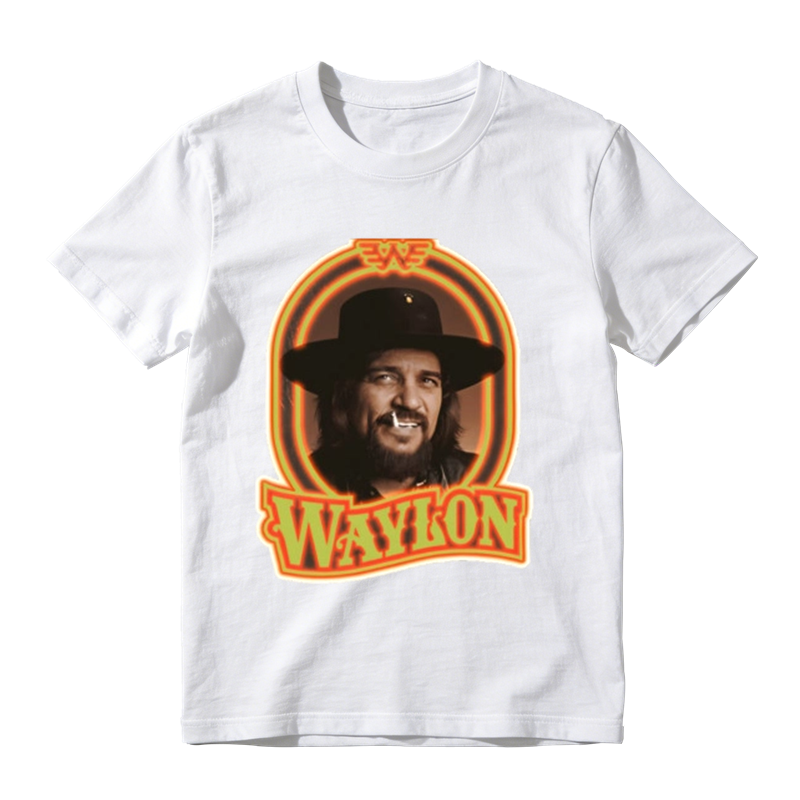 Western Retro Portrait Badge Print Casual Versatile T-shirt