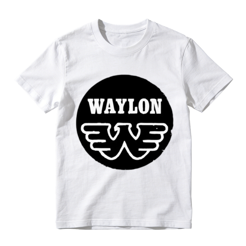 Black White Circular Badge Wing W Letter Print Casual T-shirt