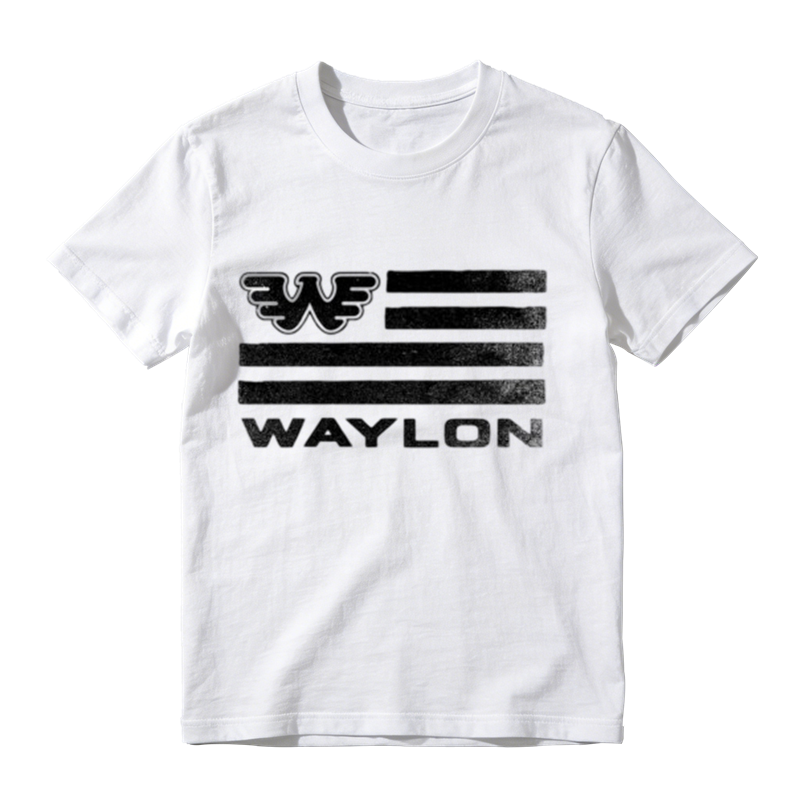 American Flag Style Horizontal Stripe Wing Letter Graphic Crew Neck Tee