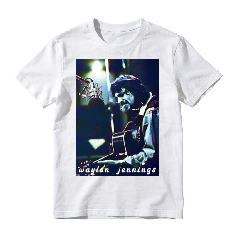 Vintage Studio Guitar Musician Film Portrait Hand Letter Print Casual T-shirt