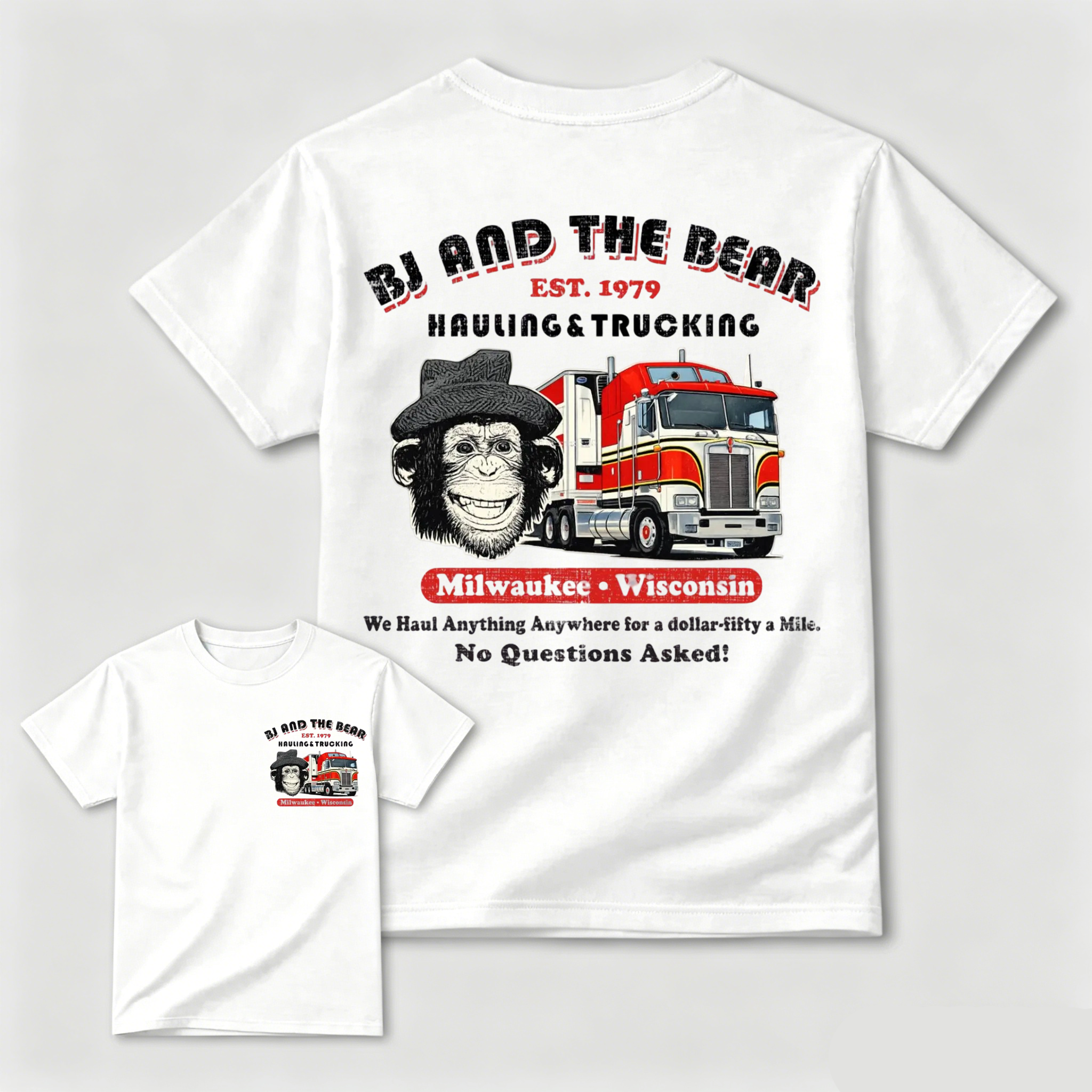BJ and the Bear Hauling Trucking Ltd Worn Out Shirt