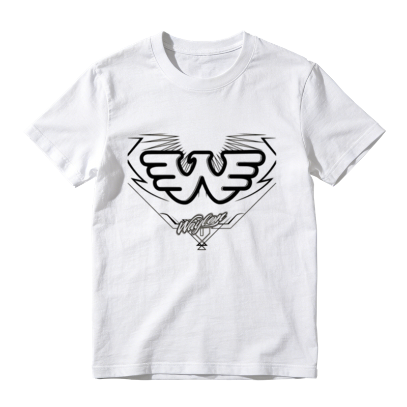 American Retro Wing W Lightning Print Casual T-shirt