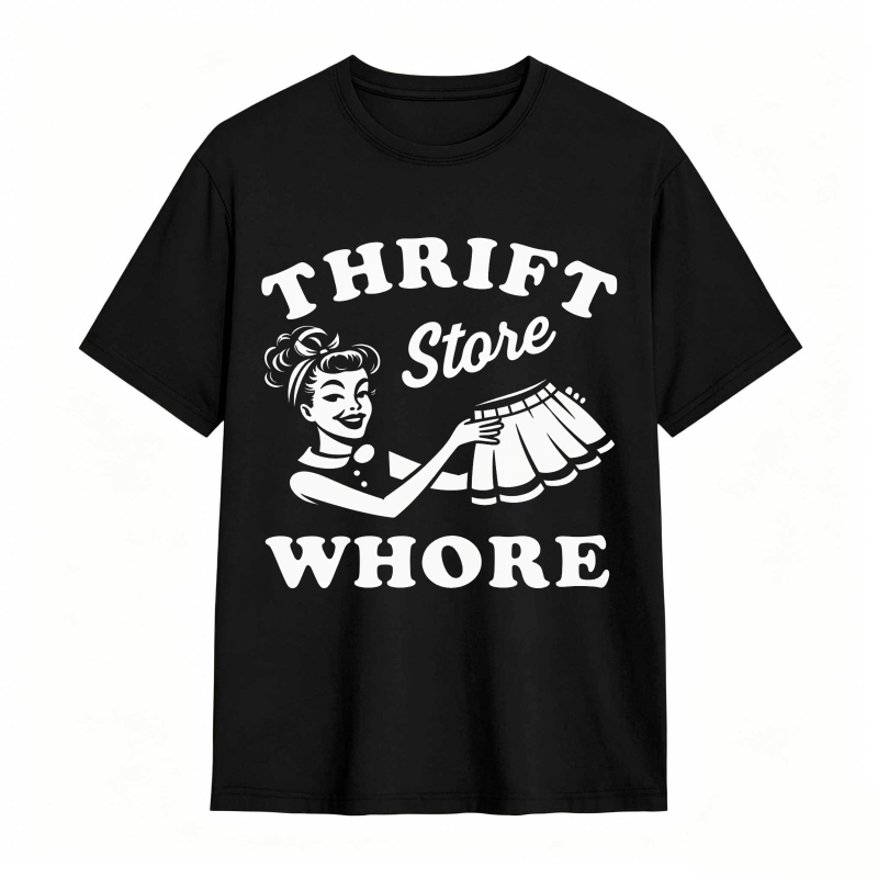 Thrift Store Whore Vintage Pinup Girl Design Unisex Classic T-shirt