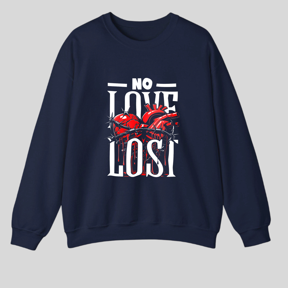 No Love Lost Heart Design tshirt 100% cotton